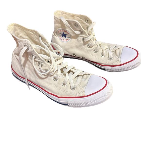 Converse Chuck Taylor All Star High Top White Canvas Sneakers Women’s 8 - Picture 5 of 8
